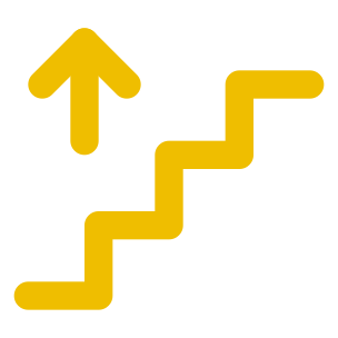 Steps rising icon